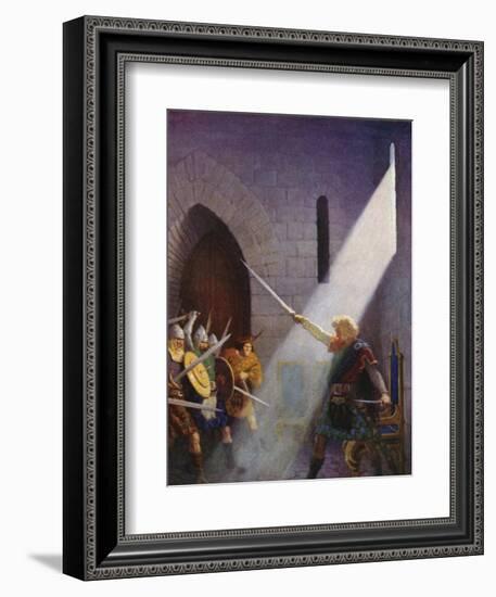 Wallace Draws the King's Sword-Newell Convers Wyeth-Framed Giclee Print