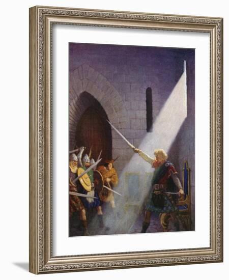 Wallace Draws the King's Sword-Newell Convers Wyeth-Framed Giclee Print