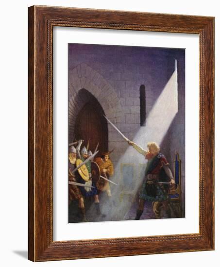 Wallace Draws the King's Sword-Newell Convers Wyeth-Framed Giclee Print