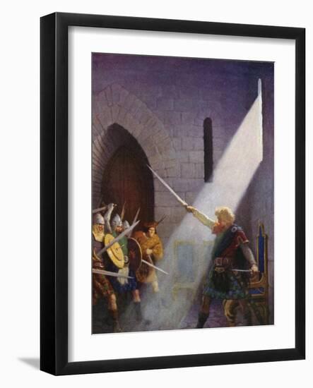 Wallace Draws the King's Sword-Newell Convers Wyeth-Framed Giclee Print