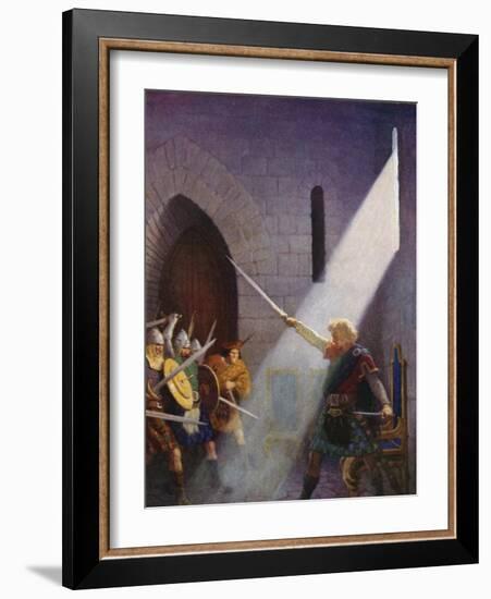 Wallace Draws the King's Sword-Newell Convers Wyeth-Framed Giclee Print