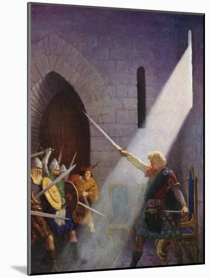 Wallace Draws the King's Sword-Newell Convers Wyeth-Mounted Giclee Print