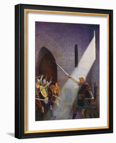 Wallace Draws the King's Sword-Newell Convers Wyeth-Framed Giclee Print