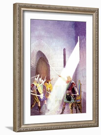 Wallace Draws the King's Sword-Newell Convers Wyeth-Framed Art Print