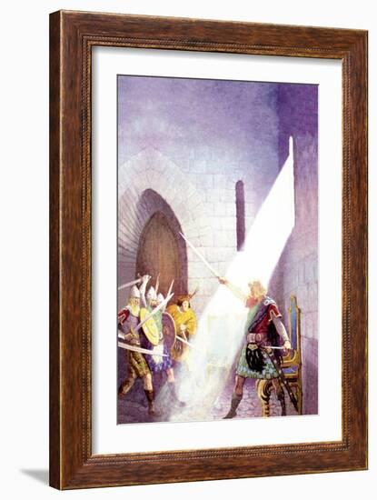 Wallace Draws the King's Sword-Newell Convers Wyeth-Framed Art Print