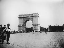 Men Walking by the Statue of George Washington on Wall St-Wallace G^ Levison-Photographic Print