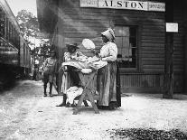 Two Young Black Women Selling Cakes at Alston Railroad Station, Next to a Train That Has Stopped-Wallace G^ Levison-Photographic Print