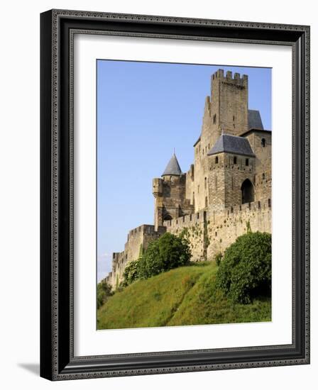 Walled and Turreted Fortress of La Cite, Carcassonne, Languedoc-Peter Richardson-Framed Photographic Print