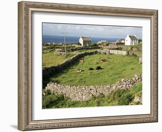 Walled Fields, Inishmore, Aran Islands, County Galway, Connacht, Eire (Republic of Ireland)-Ken Gillham-Framed Photographic Print