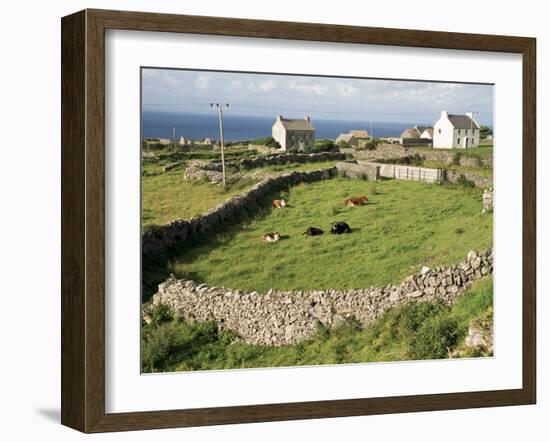 Walled Fields, Inishmore, Aran Islands, County Galway, Connacht, Eire (Republic of Ireland)-Ken Gillham-Framed Photographic Print