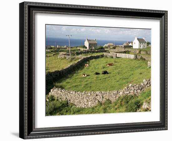 Walled Fields, Inishmore, Aran Islands, County Galway, Connacht, Eire (Republic of Ireland)-Ken Gillham-Framed Photographic Print