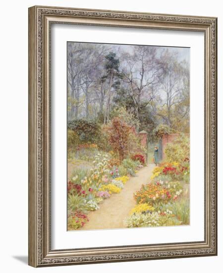 Walled Garden in Springtime-Helen Allingham-Framed Giclee Print