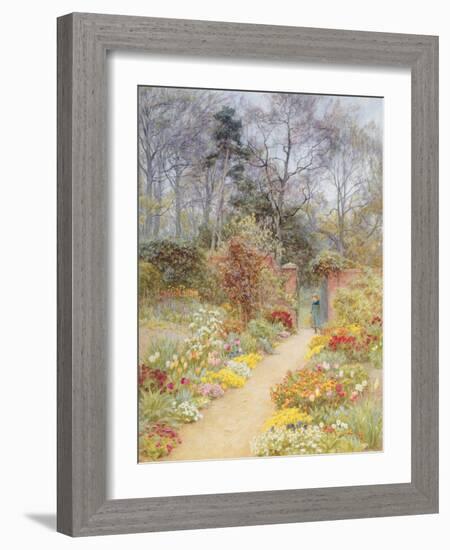 Walled Garden in Springtime-Helen Allingham-Framed Giclee Print