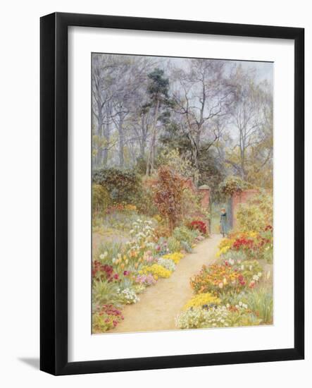 Walled Garden in Springtime-Helen Allingham-Framed Giclee Print