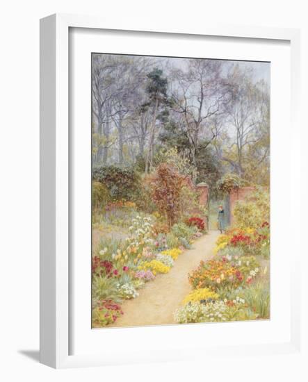 Walled Garden in Springtime-Helen Allingham-Framed Giclee Print