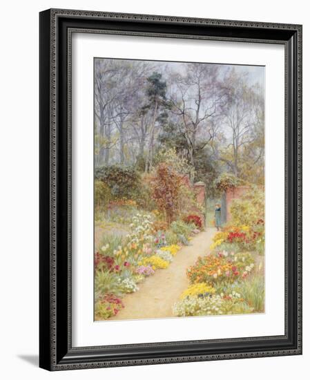 Walled Garden in Springtime-Helen Allingham-Framed Giclee Print