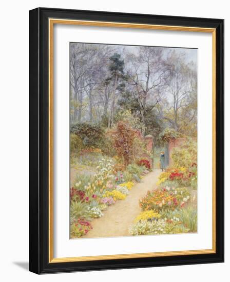 Walled Garden in Springtime-Helen Allingham-Framed Giclee Print