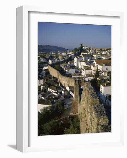 Walled Medieval Town, Traditional Wedding Gift of Kings to Queens, Obidos, Estremadura, Portugal-Christopher Rennie-Framed Photographic Print