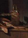 Still Life with Fish and a Cat, C. 1650-1660-Wallerant Vaillant-Mounted Giclee Print