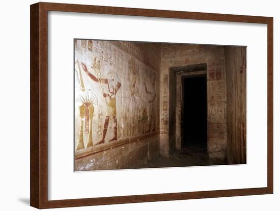 Wallpaintings, Temple of Sethos I, Abydos, Egypt, 19th Dynasty, c1280 BC. Artist: Unknown-Unknown-Framed Giclee Print