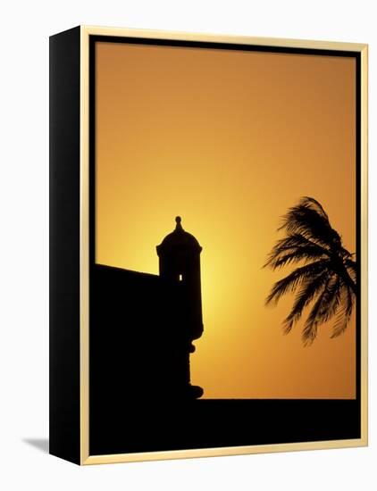 Walls and Forts Built Around the Old City, Cartagena, Colombia-Greg Johnston-Framed Premier Image Canvas