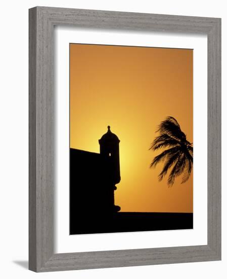 Walls and Forts Built Around the Old City, Cartagena, Colombia-Greg Johnston-Framed Photographic Print