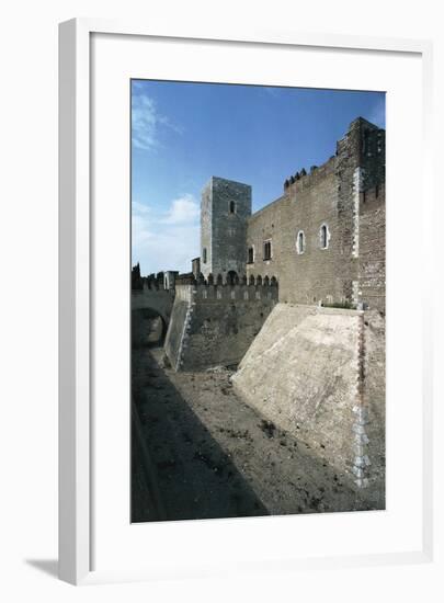 Walls and Moat of Citadel, Perpignan, Languedoc-Roussillon, France-null-Framed Giclee Print