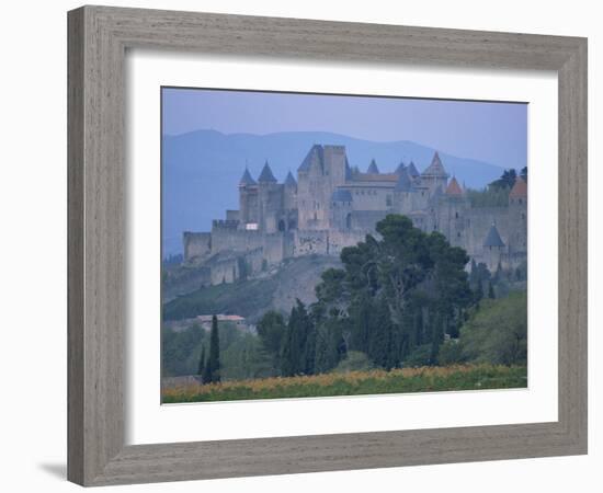 Walls and Turrets of the Old Town of Carcassonne, Languedoc Roussillon, France-Woolfitt Adam-Framed Photographic Print