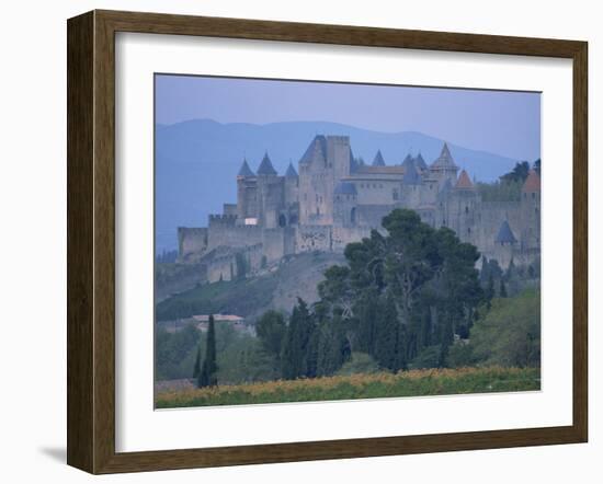 Walls and Turrets of the Old Town of Carcassonne, Languedoc Roussillon, France-Woolfitt Adam-Framed Photographic Print