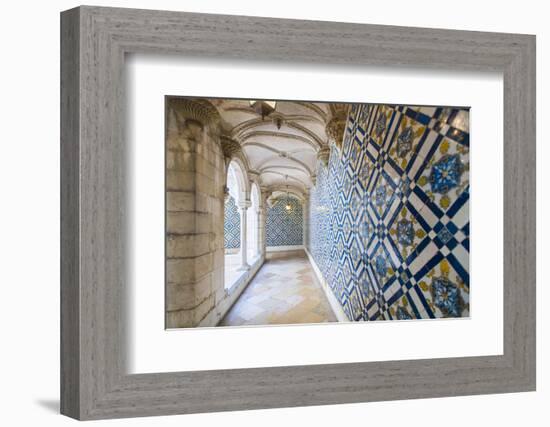 Walls Covered in Beautuful Azelejo Tiles on Display at the National Azulejo Museum in Lisbon-Alex Treadway-Framed Photographic Print