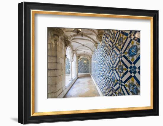 Walls Covered in Beautuful Azelejo Tiles on Display at the National Azulejo Museum in Lisbon-Alex Treadway-Framed Photographic Print