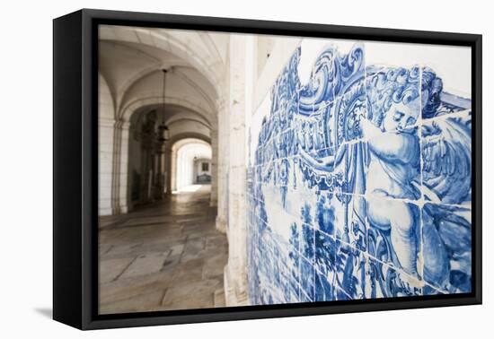 Walls Covered in Beautuful Azelejo Tiles on Display at the National Azulejo Museum in Lisbon-Alex Treadway-Framed Premier Image Canvas