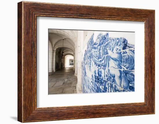 Walls Covered in Beautuful Azelejo Tiles on Display at the National Azulejo Museum in Lisbon-Alex Treadway-Framed Photographic Print