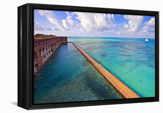 Walls Of Fort Jefferson Dry Tortugas Florida-George Oze-Framed Premier Image Canvas