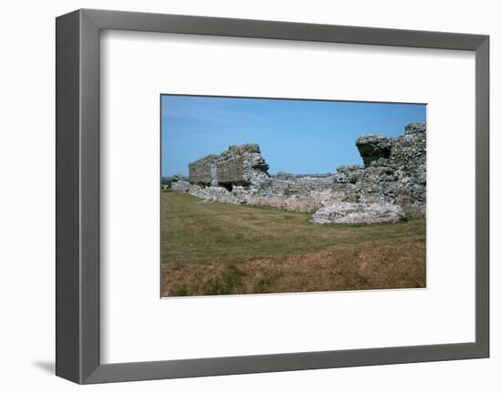 Walls of the Roman port of Richborough, 1st century. Artist: Unknown-Unknown-Framed Photographic Print