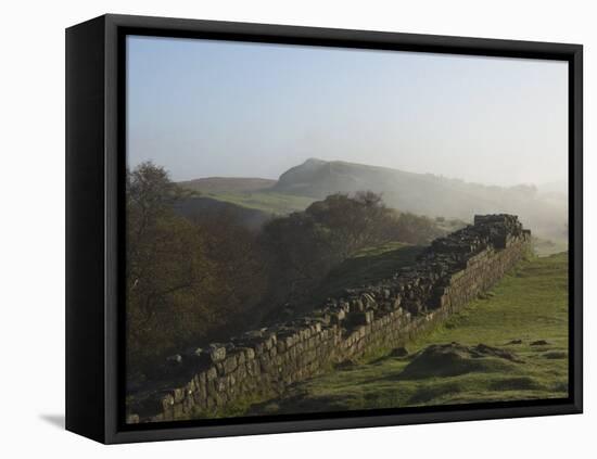 Walltown Crags Looking East, Hadrians Wall, UNESCO World Heritage Site, Northumberland, England-James Emmerson-Framed Premier Image Canvas