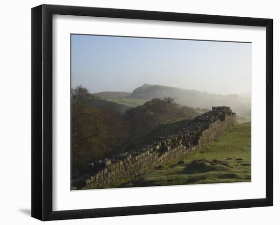 Walltown Crags Looking East, Hadrians Wall, UNESCO World Heritage Site, Northumberland, England-James Emmerson-Framed Photographic Print