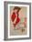 Wally in Red Blouse with Raised Knees, 1913-Egon Schiele-Framed Giclee Print