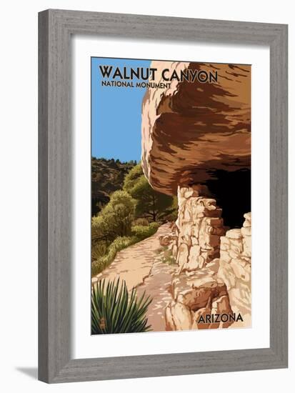 Walnut Canyon National Monument, Arizona-Lantern Press-Framed Art Print