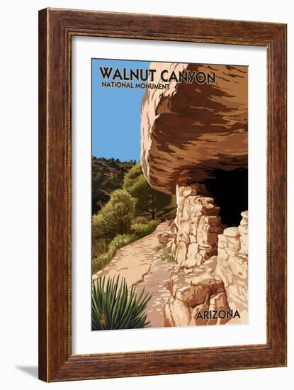 Walnut Canyon National Monument, Arizona-Lantern Press-Framed Art Print