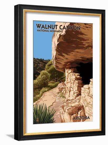 Walnut Canyon National Monument, Arizona-Lantern Press-Framed Art Print