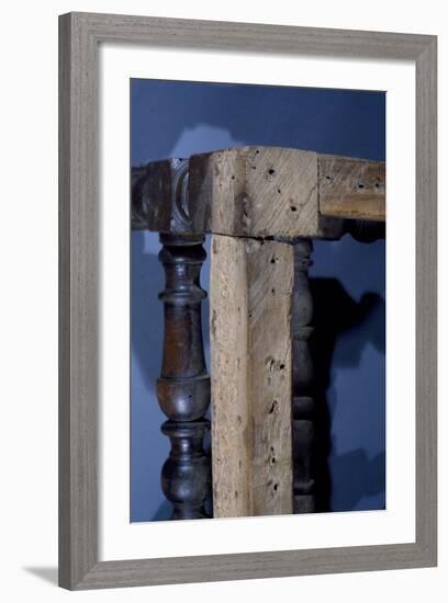 Walnut Frame of Lombard Rocchetto Chair, Italy, Detail-null-Framed Giclee Print