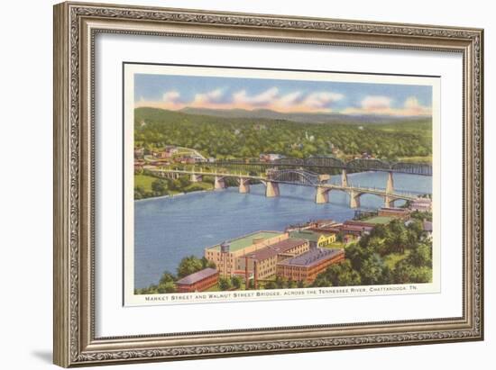 Walnut Street Bridge, Chattanooga, Tennessee-null-Framed Art Print