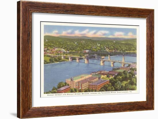 Walnut Street Bridge, Chattanooga, Tennessee-null-Framed Art Print