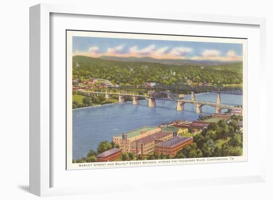 Walnut Street Bridge, Chattanooga, Tennessee-null-Framed Art Print