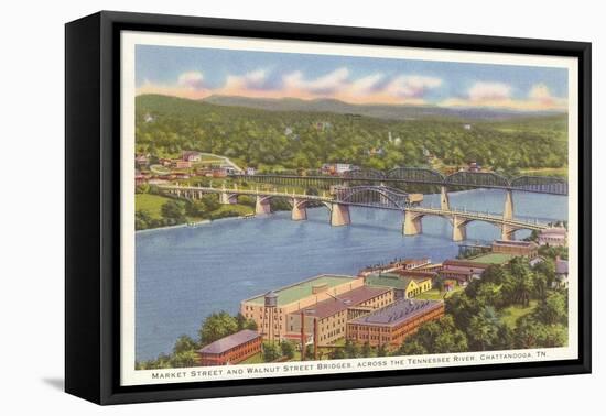 Walnut Street Bridge, Chattanooga, Tennessee-null-Framed Stretched Canvas