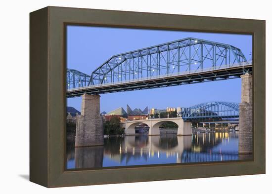 Walnut Street Bridge over the Tennessee River, Chattanooga, Tennessee, United States of America-Richard Cummins-Framed Premier Image Canvas