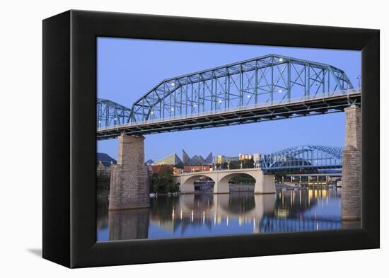 Walnut Street Bridge over the Tennessee River, Chattanooga, Tennessee, United States of America-Richard Cummins-Framed Premier Image Canvas