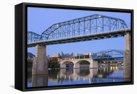 Walnut Street Bridge over the Tennessee River, Chattanooga, Tennessee, United States of America-Richard Cummins-Framed Premier Image Canvas