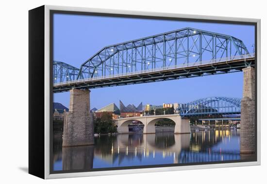 Walnut Street Bridge over the Tennessee River, Chattanooga, Tennessee, United States of America-Richard Cummins-Framed Premier Image Canvas